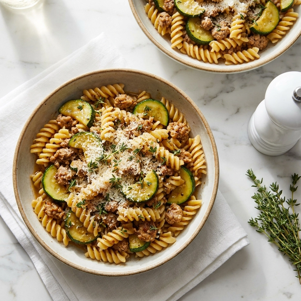 Ground Turkey and Zucchini Pasta: A High-Protein Dinner | Healthy Weeknight Meal Ideas