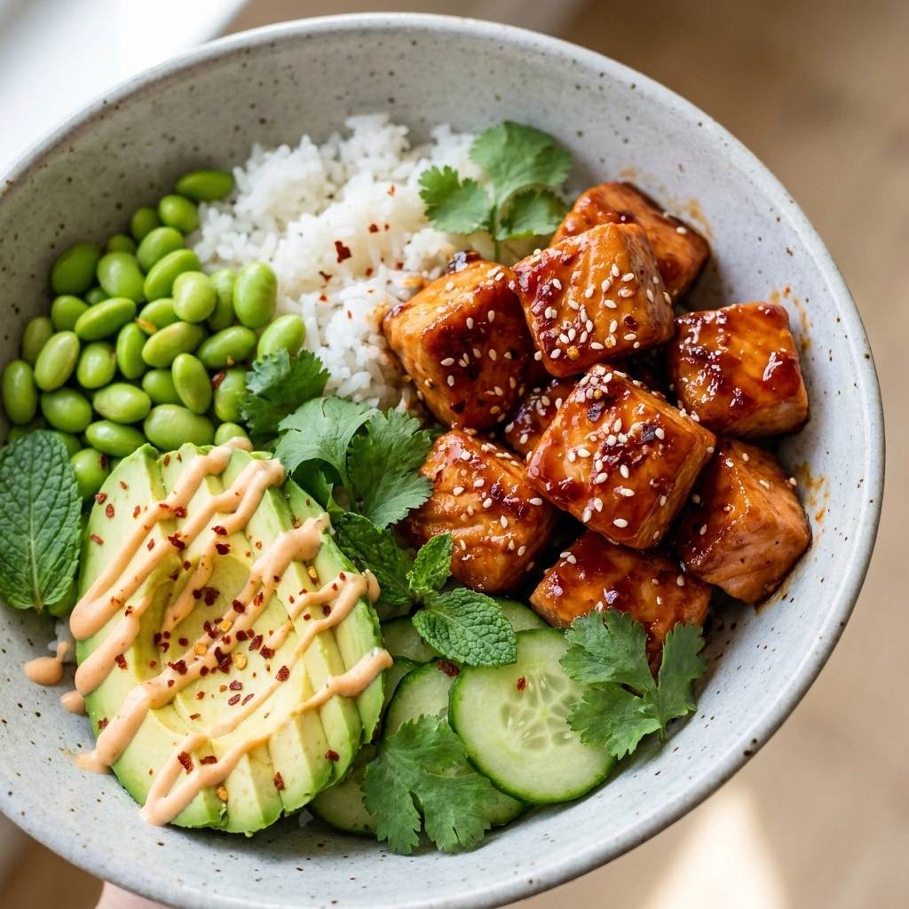 Honey Sriracha Salmon Bowls | Easy Healthy Dinner Ideas for Weeknights