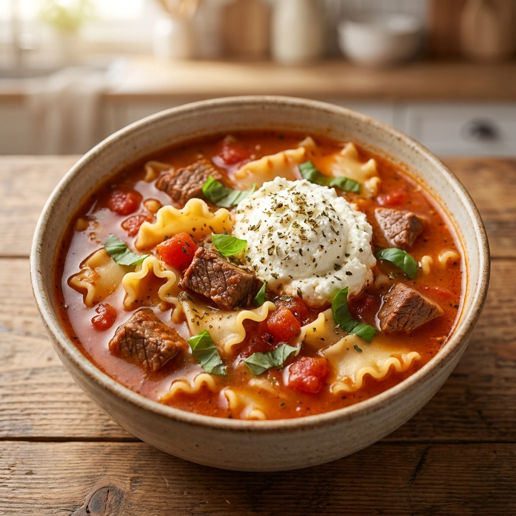 Cozy Slow Cooker Lasagna Soup: The Ultimate Comfort Bowl | Easy Crockpot Dinner