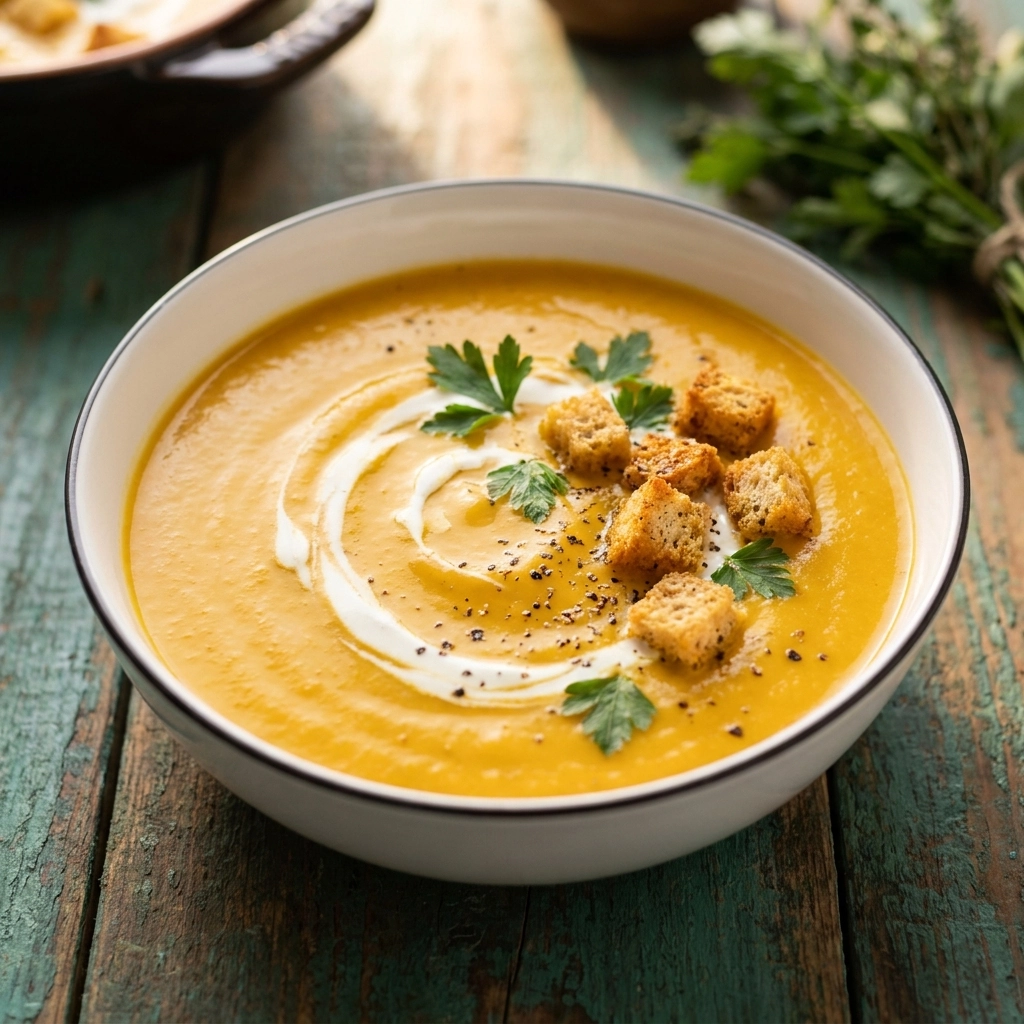 Cozy Creamy Pumpkin Soup Recipe for Warm Autumn Nights | Easy Fall Soup