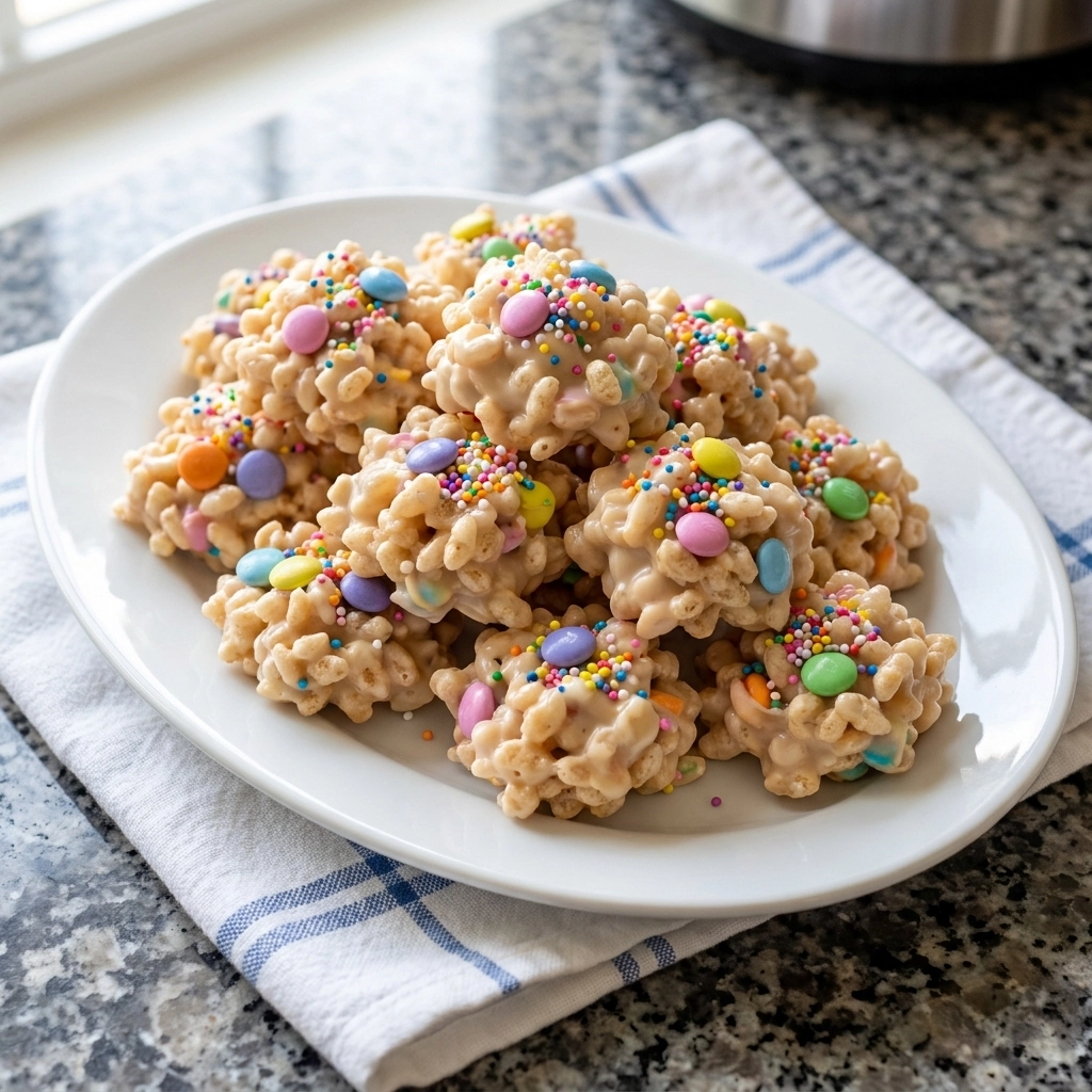 Easy Crockpot Easter Cluster Candy Recipe | Slow Cooker Spring Dessert Treats