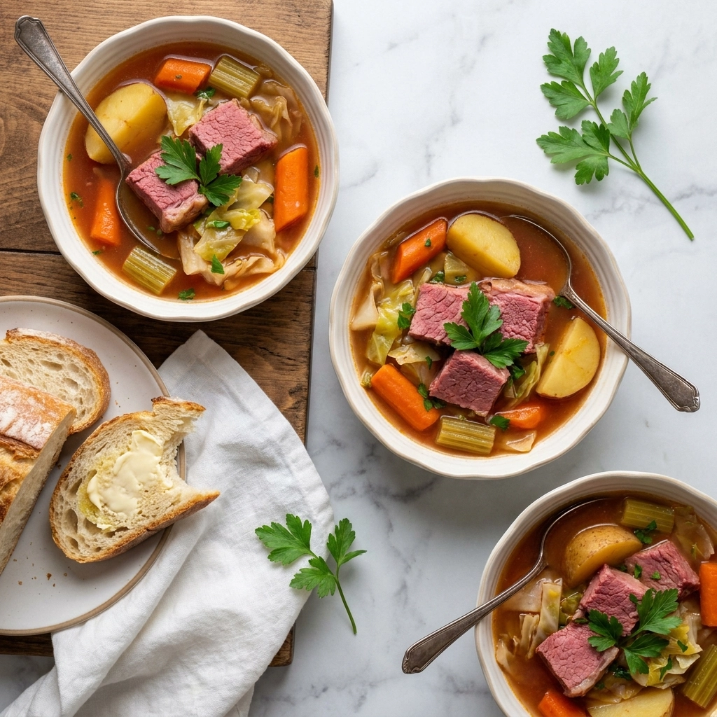 Slow Cooker Corned Beef and Cabbage Soup | Easy Irish Beef Stew Recipe