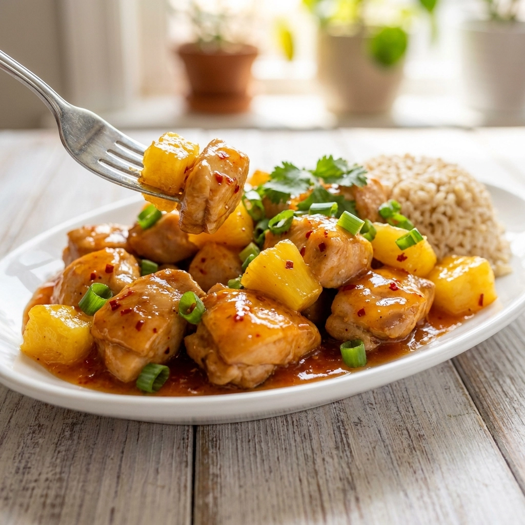Slow Cooker Hawaiian Chicken with Pineapple | Easy Crockpot Tropical Dinner