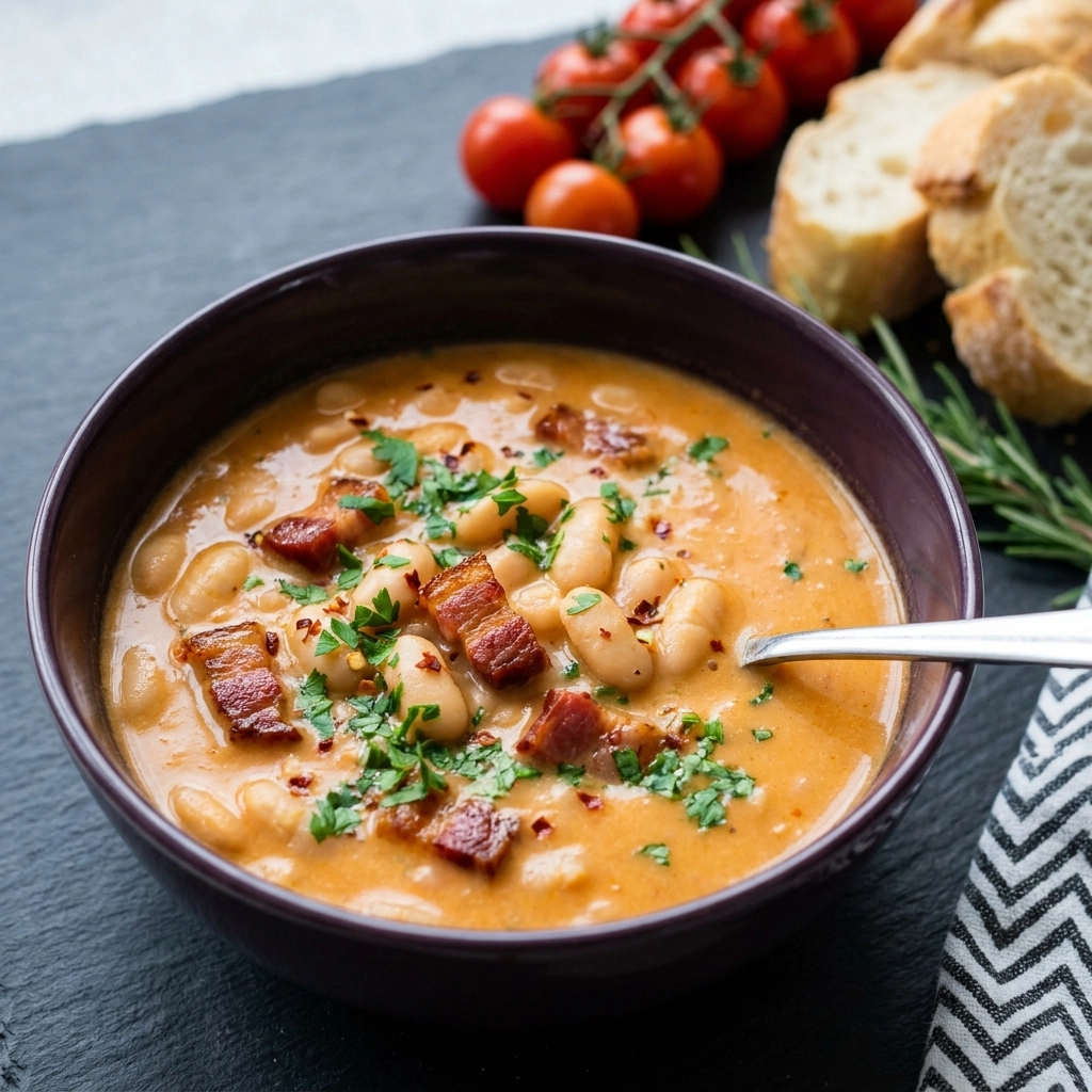 Chunky White Bean and Pancetta Soup | Hearty Winter Soup Recipe