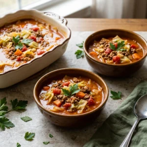 Cozy Slow Cooker Cabbage Roll Soup | Easy Comfort Food Dinner Idea