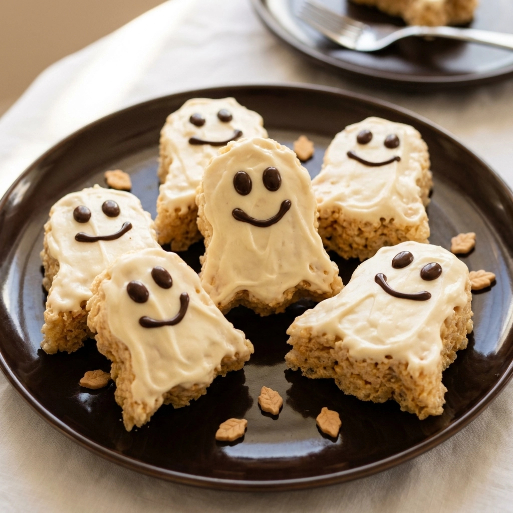 Spooky Rice Krispie Treat Ghosts for Halloween Fun | Easy Halloween Treats