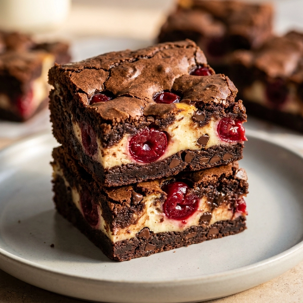 Decadent Cherry Cheesecake Brownies | Easy Cherry Cheesecake Dessert Bars