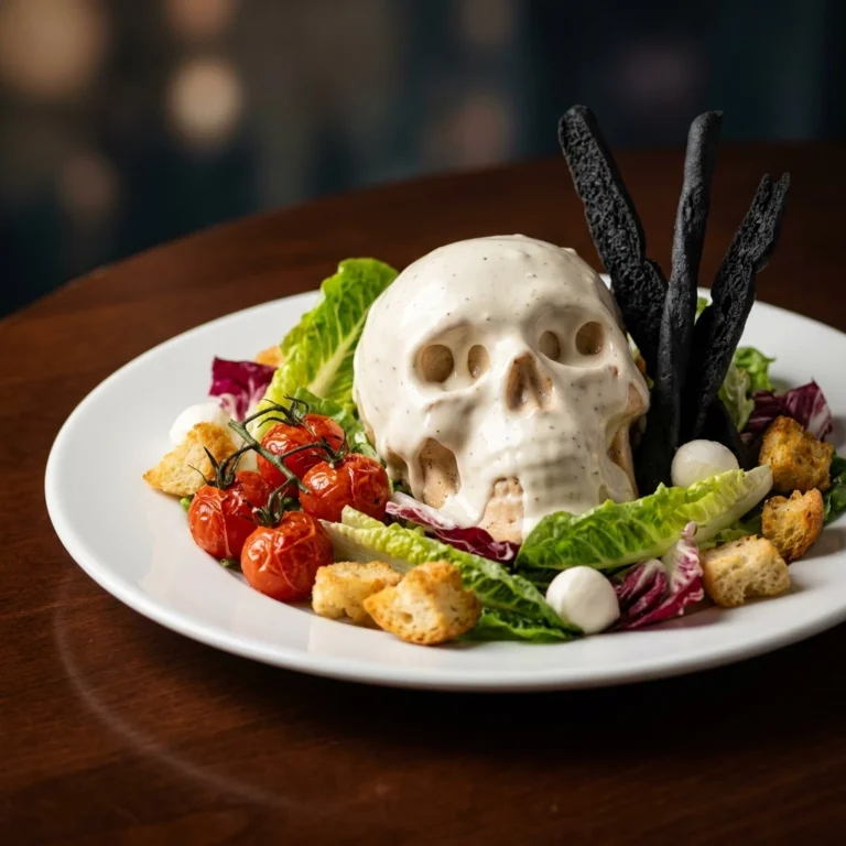 Ghostly Ceaser Salad Recipe – Spooktacular Halloween Delight | Halloween Party Appetizers
