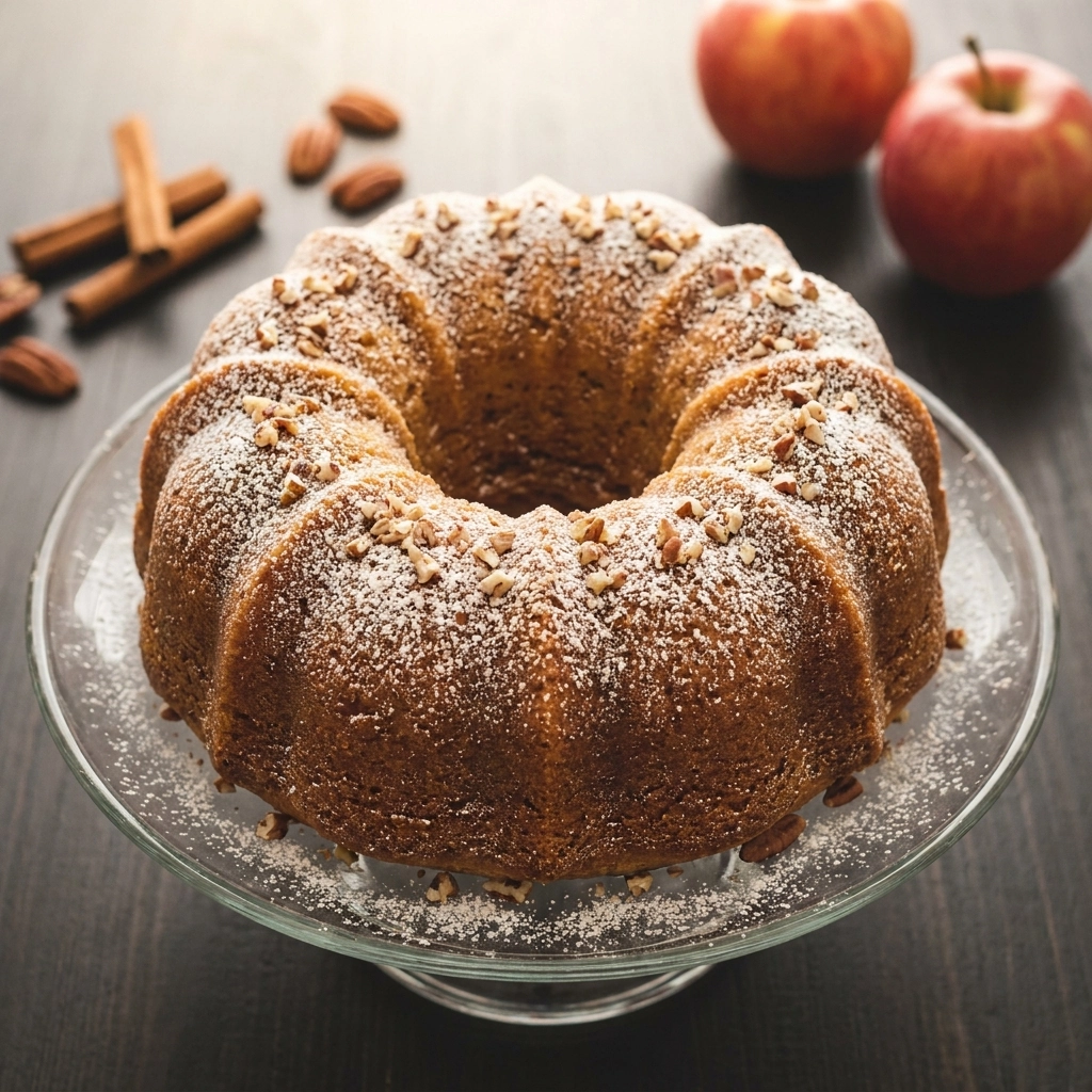 Apple Cinnamon Cake with Butter Rum Glaze | Easy Fall Dessert Recipe