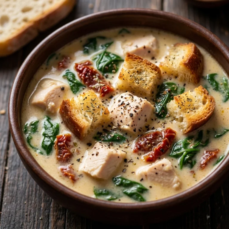 Ultimate Creamy Tuscan Chicken Soup with Sun-Dried Tomatoes | Easy Dinner Idea