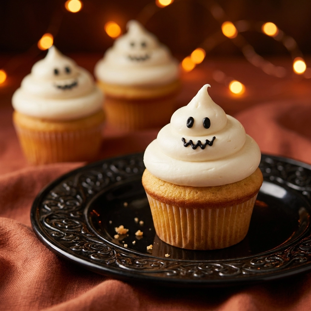Scrumptious Halloween Ghost Cupcakes: Spooky & Delicious Treats | Cute Ghost Dessert