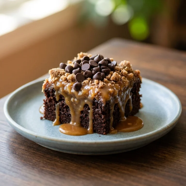 Ultimate German Chocolate Poke Cake with Gooey Coconut Frosting | Easy Dessert Recipe
