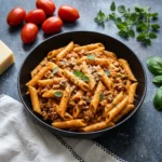 High Protein Creamy Beef Pasta | Easy Healthy Ground Beef Dinner Idea