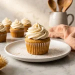Vanilla Chai Spice Cupcakes with Warm Cinnamon Frosting | Cozy Fall Dessert