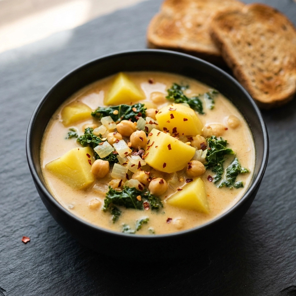 Hearty Curry Potato Soup with Golden Aromatics | Easy Comfort Food Recipe