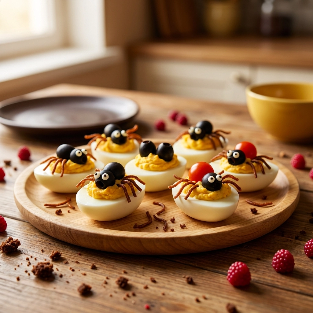 Spooky Spider Deviled Eggs Recipe for Halloween Fun | Easy Halloween Appetizers