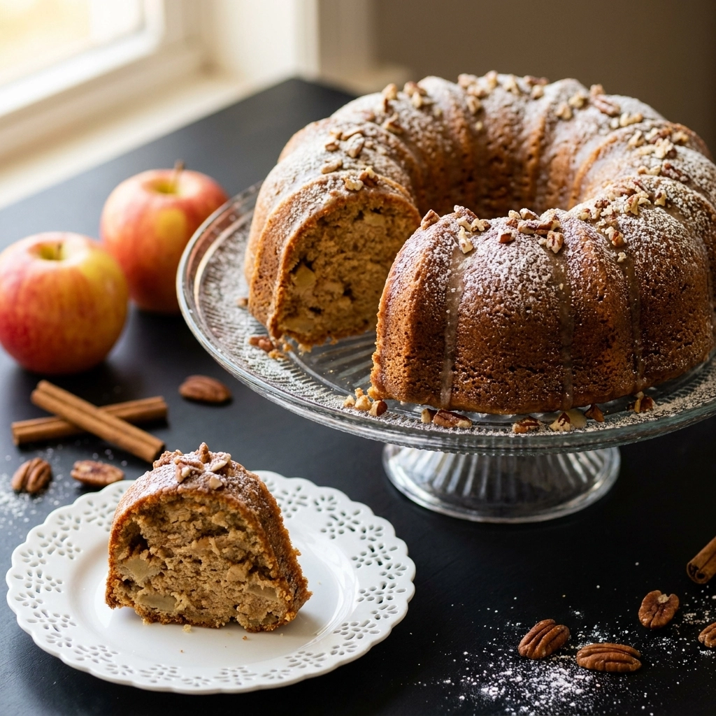 Apple Cinnamon Cake with Butter Rum Glaze | Easy Fall Dessert Recipe