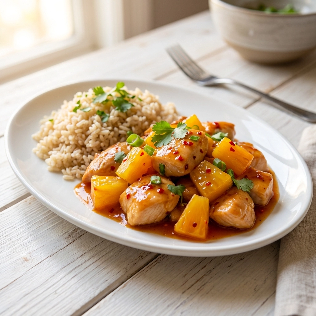 Slow Cooker Hawaiian Chicken with Pineapple | Easy Crockpot Tropical Dinner