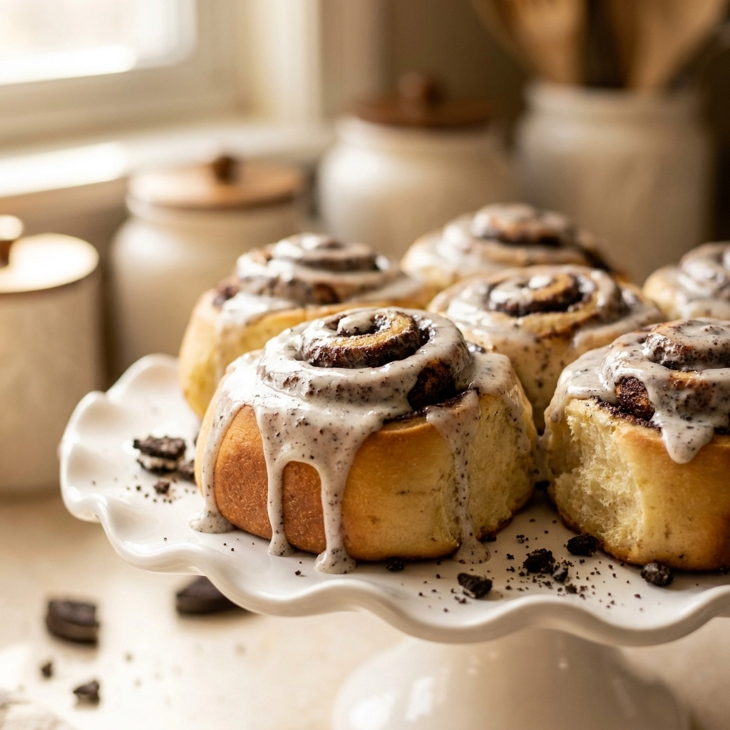 Cookies and Cream Cinnamon Rolls: A Decadent Dessert Breakfast | Easy Brunch Ideas