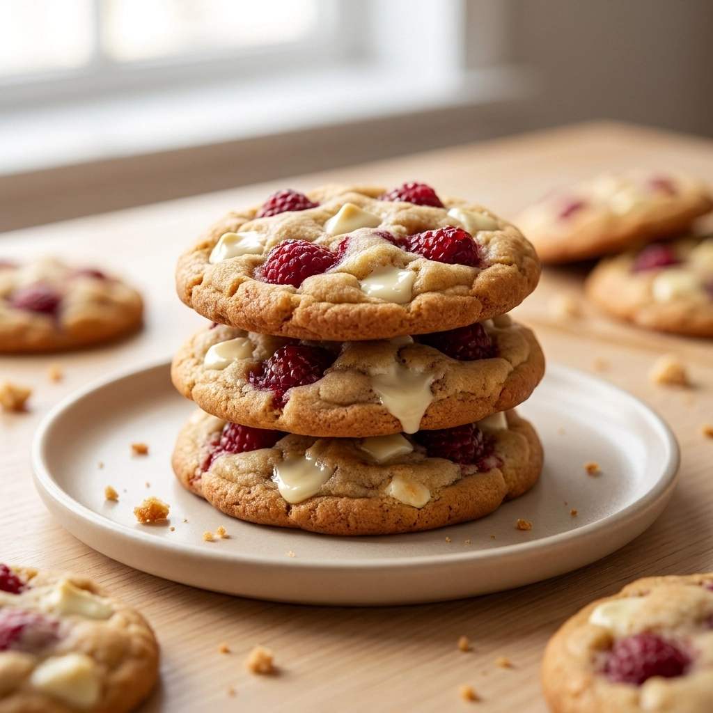 White Chocolate Raspberry Cookies: A Tart and Creamy Adventure | Easy Dessert Ideas