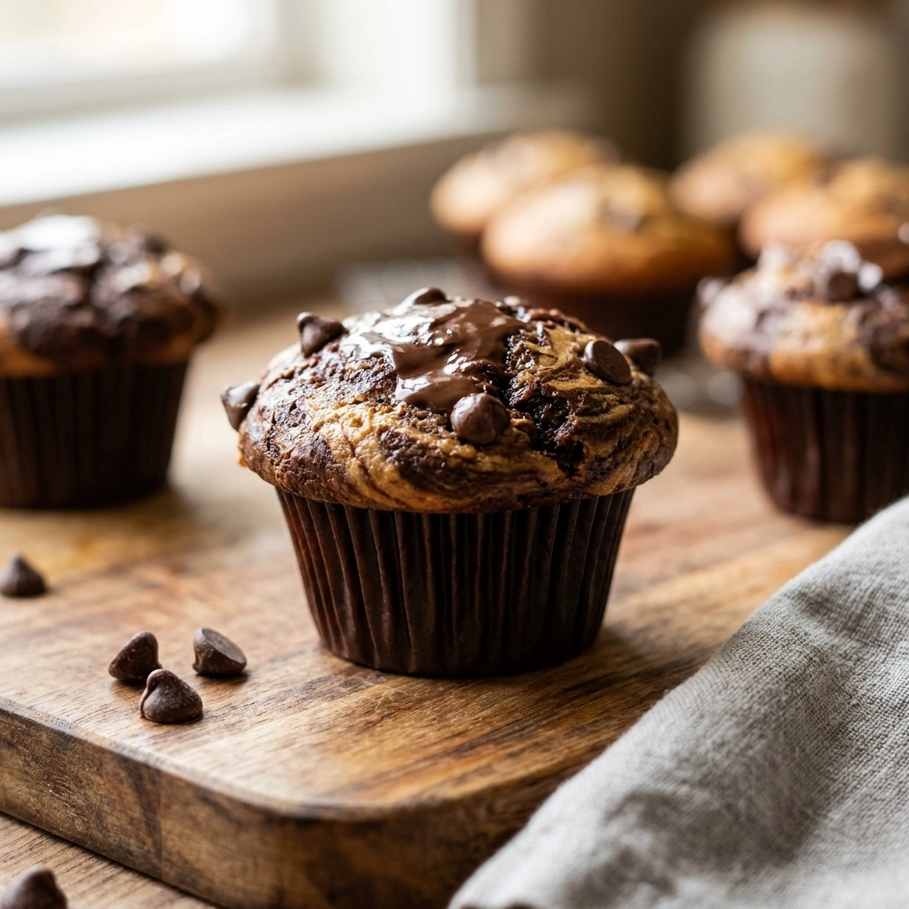 The Best Chocolate Peanut Butter Muffins | Easy Breakfast Dessert Recipe