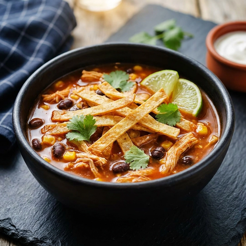 Easy Instant Pot Chicken Tortilla Soup | Healthy Weeknight Dinner Idea