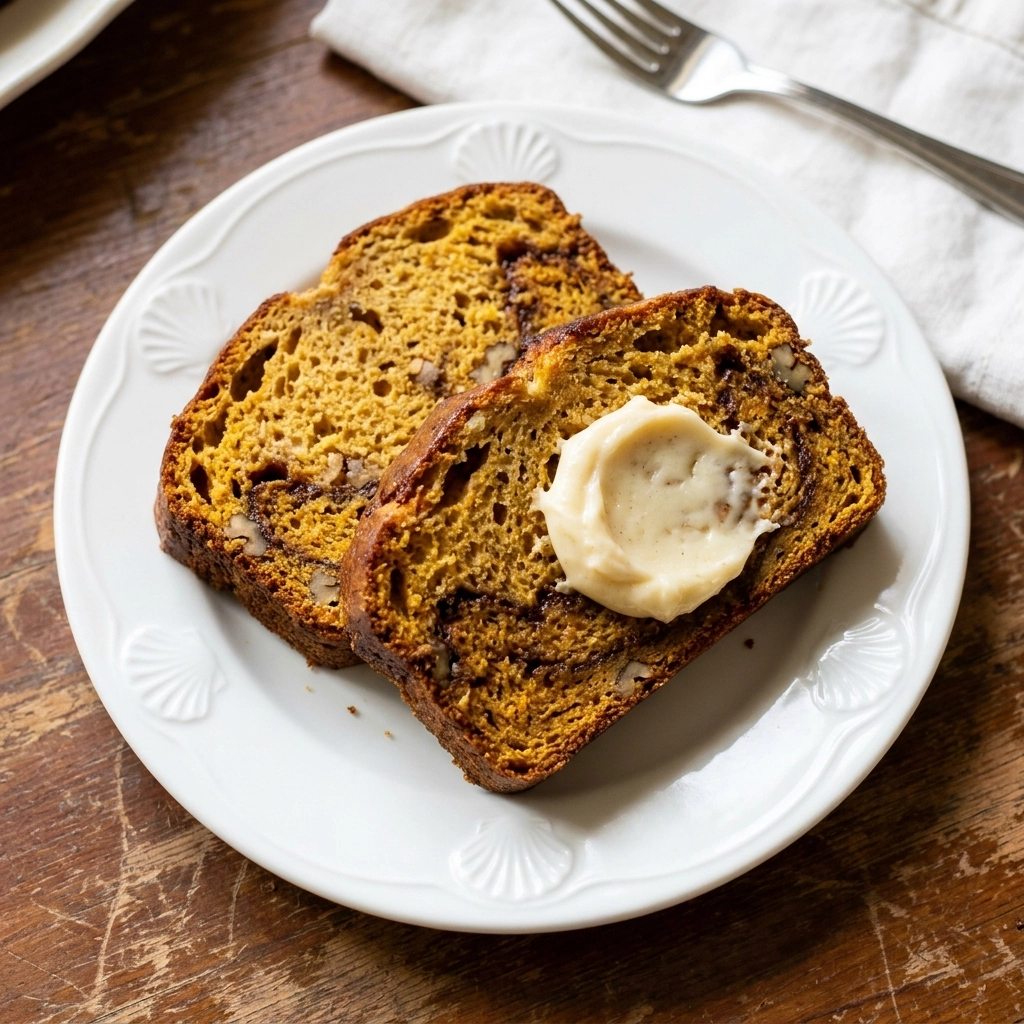Pumpkin Banana Bread with Browned Butter Cream Cheese Frosting | Fall Dessert Recipe