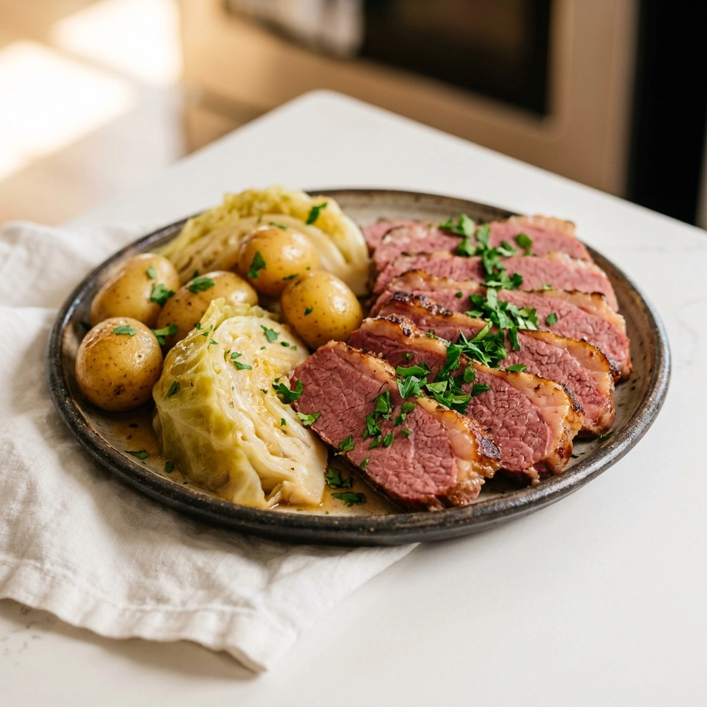 The Best Crockpot Corned Beef & Cabbage Recipe | Easy Slow Cooker Dinner