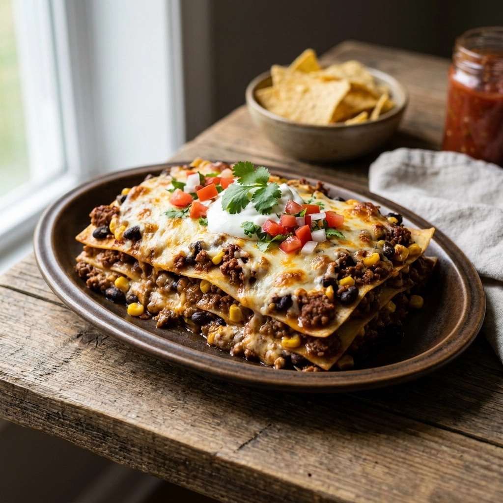 Mexican Lasagna The Ultimate Cheesy Taco Casserole | Easy Family Dinner Ideas