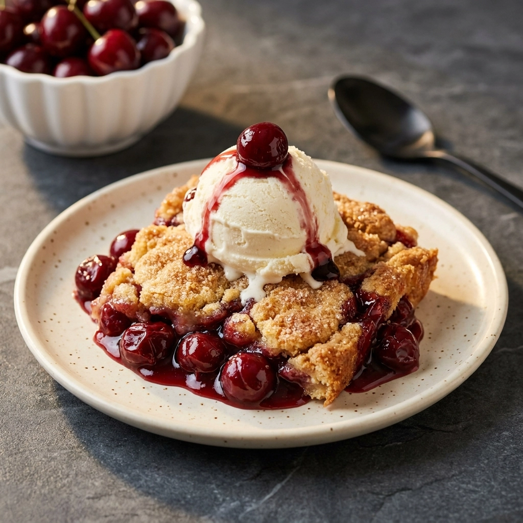 Crockpot Cherry Cobbler: A Delightful and Easy Dessert | Slow Cooker Fruit Dessert