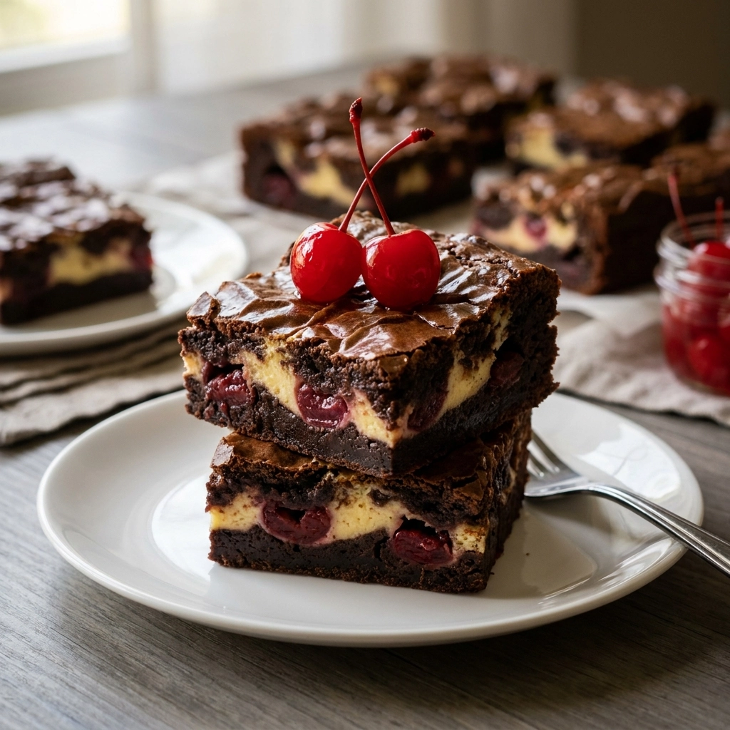 Decadent Cherry Cheesecake Brownies | Easy Cherry Cheesecake Dessert Bars