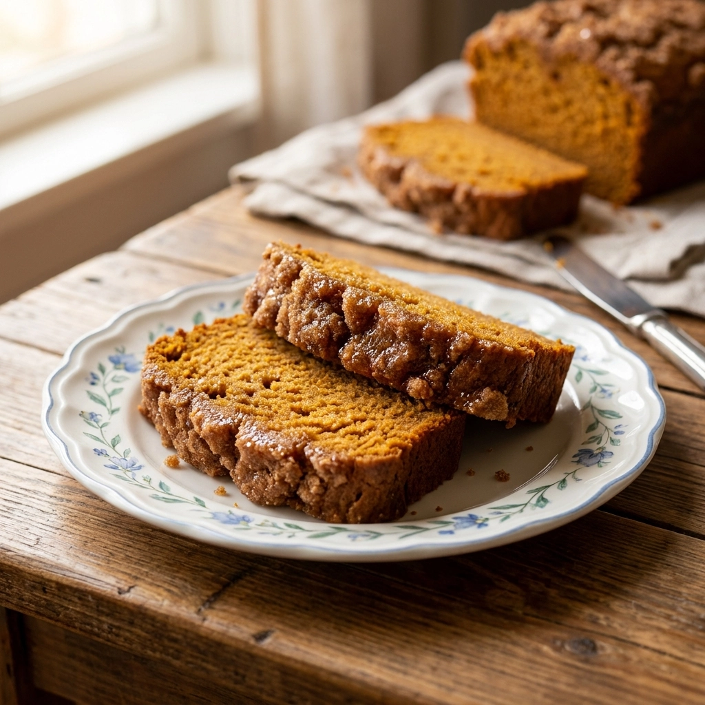Soft Vegan Pumpkin Bread with Brown Sugar Streusel Topping | Best Vegan Fall Baking