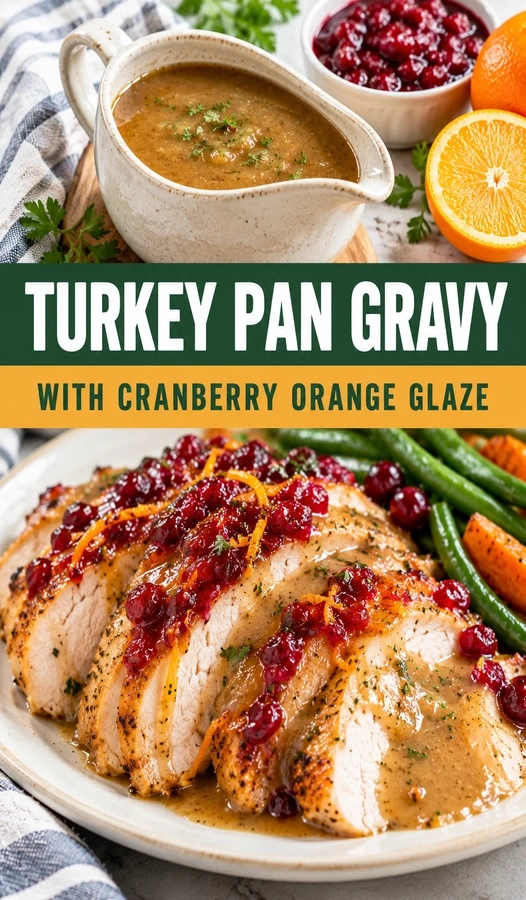 Turkey Pan Gravy with Cranberry Orange Glaze | Easy Thanksgiving Gravy Recipe recipe