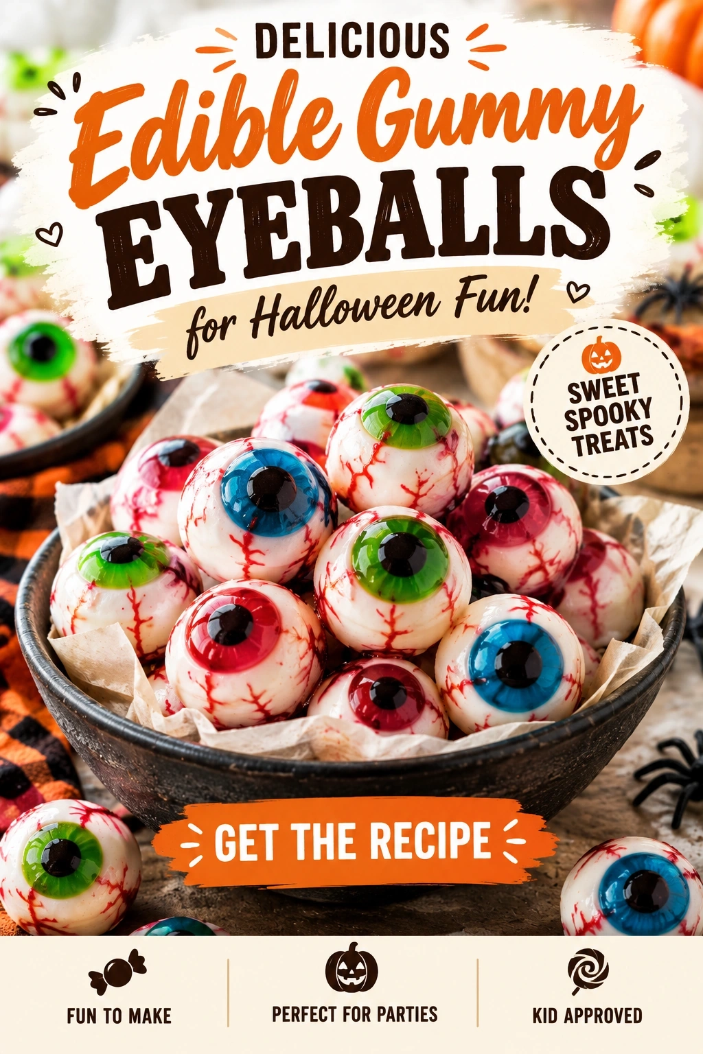 Delicious Edible Gummy Eyeballs for Halloween Fun! | Spooky Halloween Candy Recipe recipe