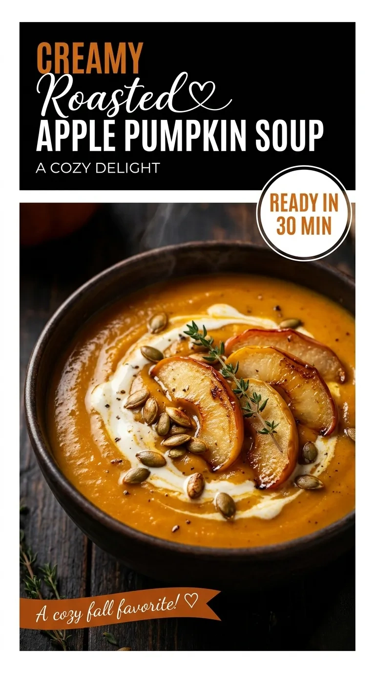 Creamy Roasted Apple Pumpkin Soup: A Cozy Delight | Easy Autumn Soup Recipe recipe