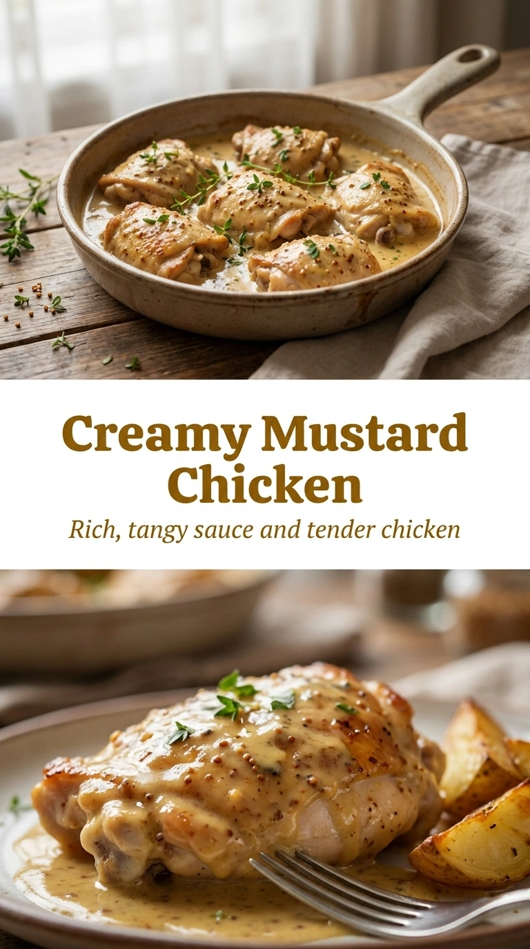 Creamy Mustard Chicken | Easy One Pan Dinner Recipe for Busy Weeknights recipe