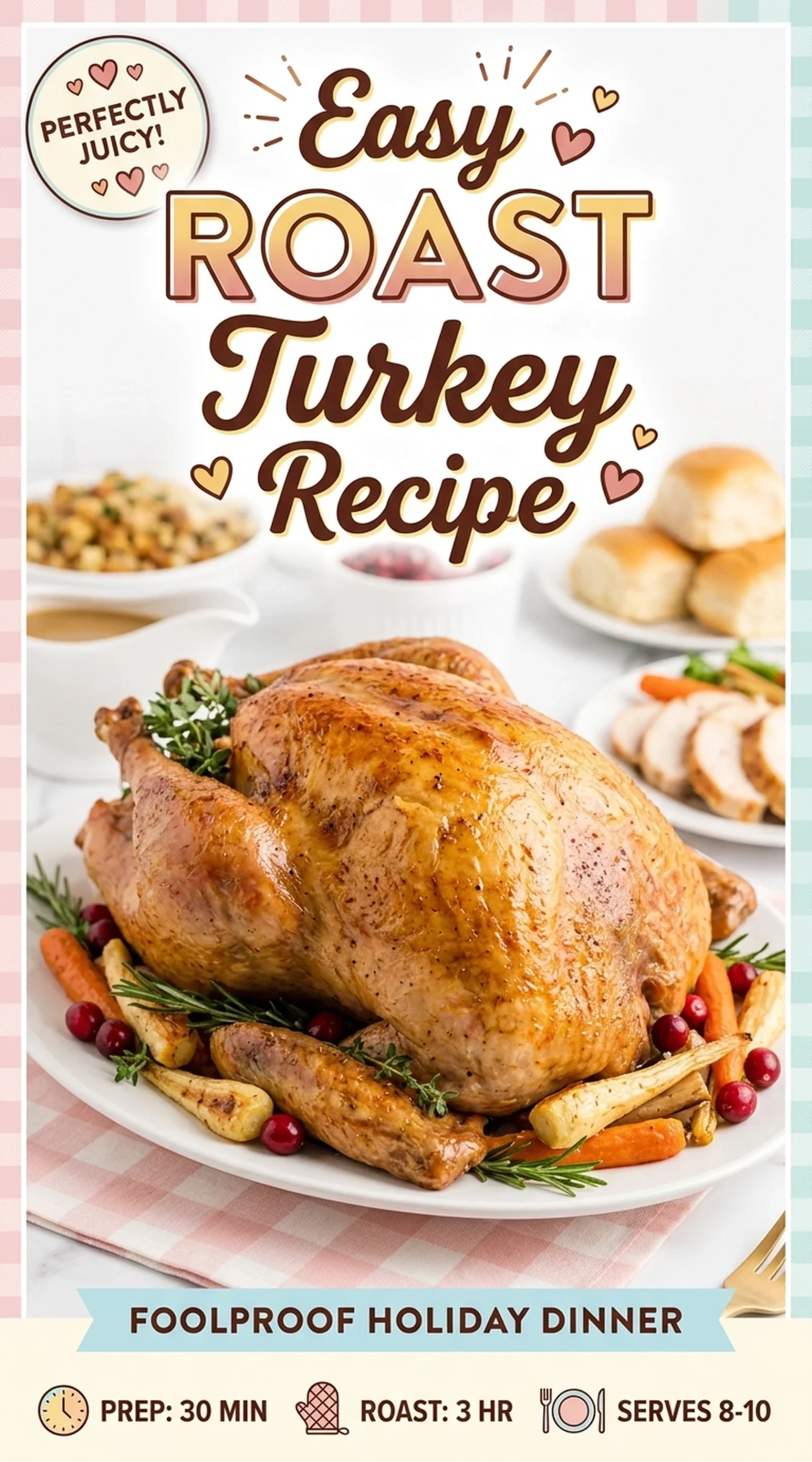 Easy Roast Turkey Recipe | Juicy Thanksgiving Turkey for Beginners recipe