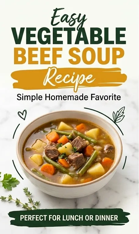Hearty Vegetable Beef Soup for Cold Nights | Easy Comfort Food Dinner recipe