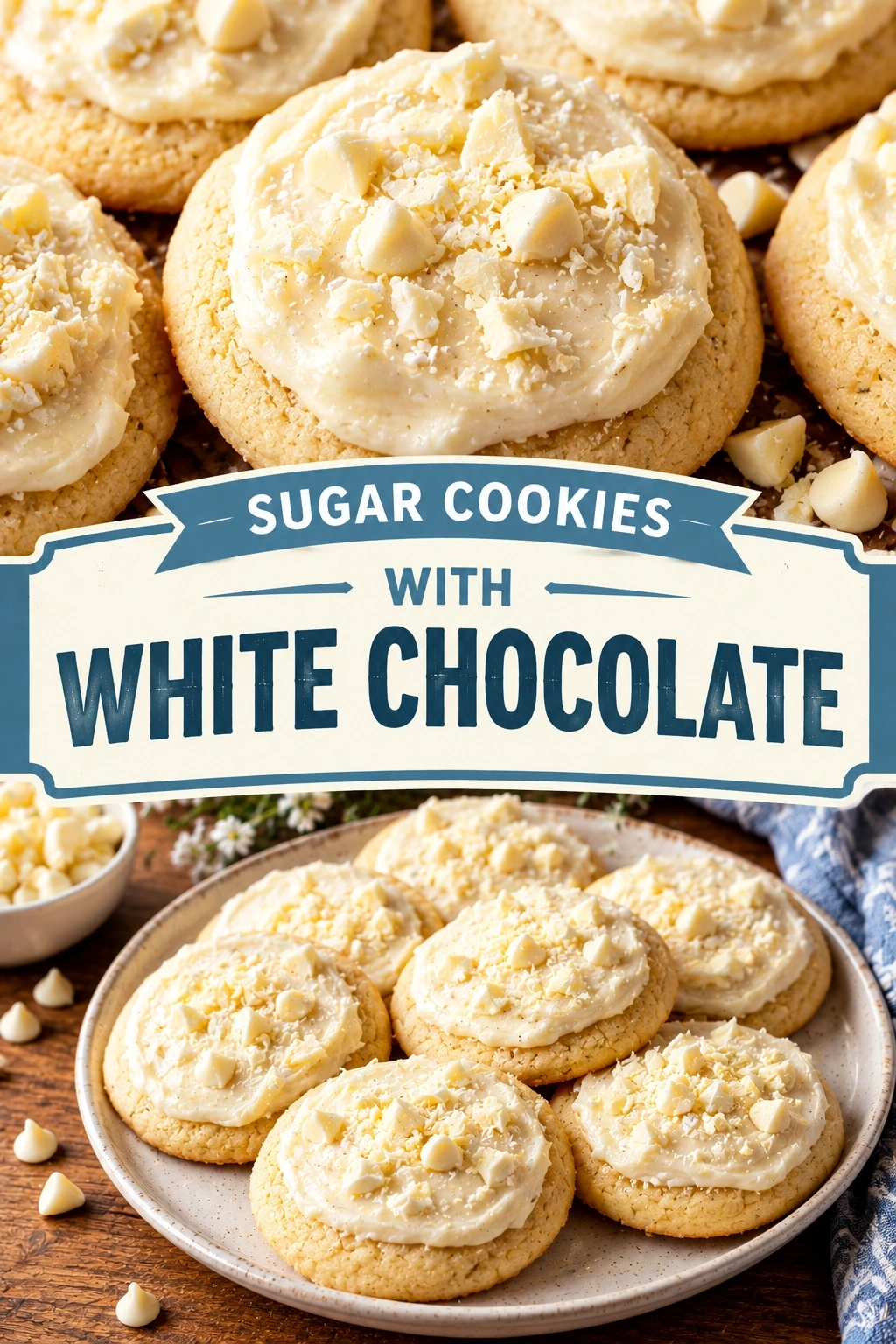 Soft Sugar Cookies with White Chocolate | Easy Homemade Dessert Recipe recipe