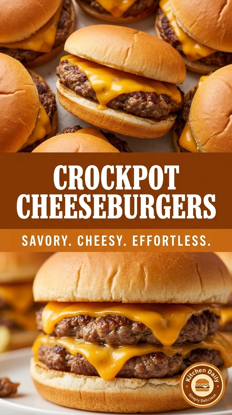 Crockpot Cheeseburgers | Easy Slow Cooker Ground Beef Dinner Recipe recipe