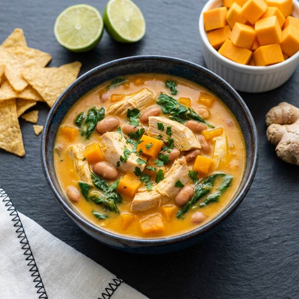 Savory Chicken Pumpkin Soup | Cozy Autumn Comfort Food Recipe recipe