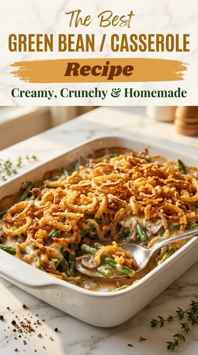 Homemade Green Bean Casserole Recipe | Easy Thanksgiving Side Dish recipe