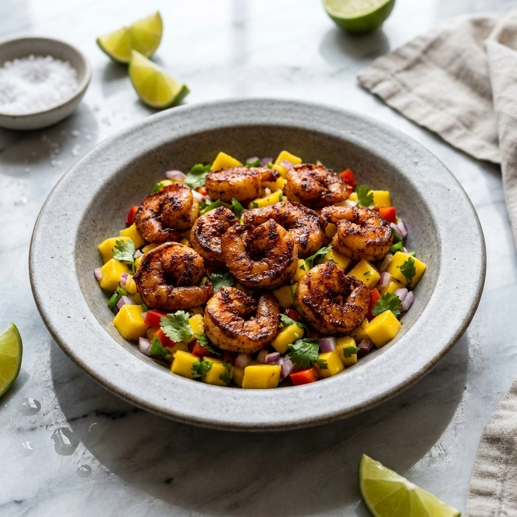 Blackened Shrimp With Mango Salsa: A Flavorful Delight | Easy Summer Shrimp Recipe recipe