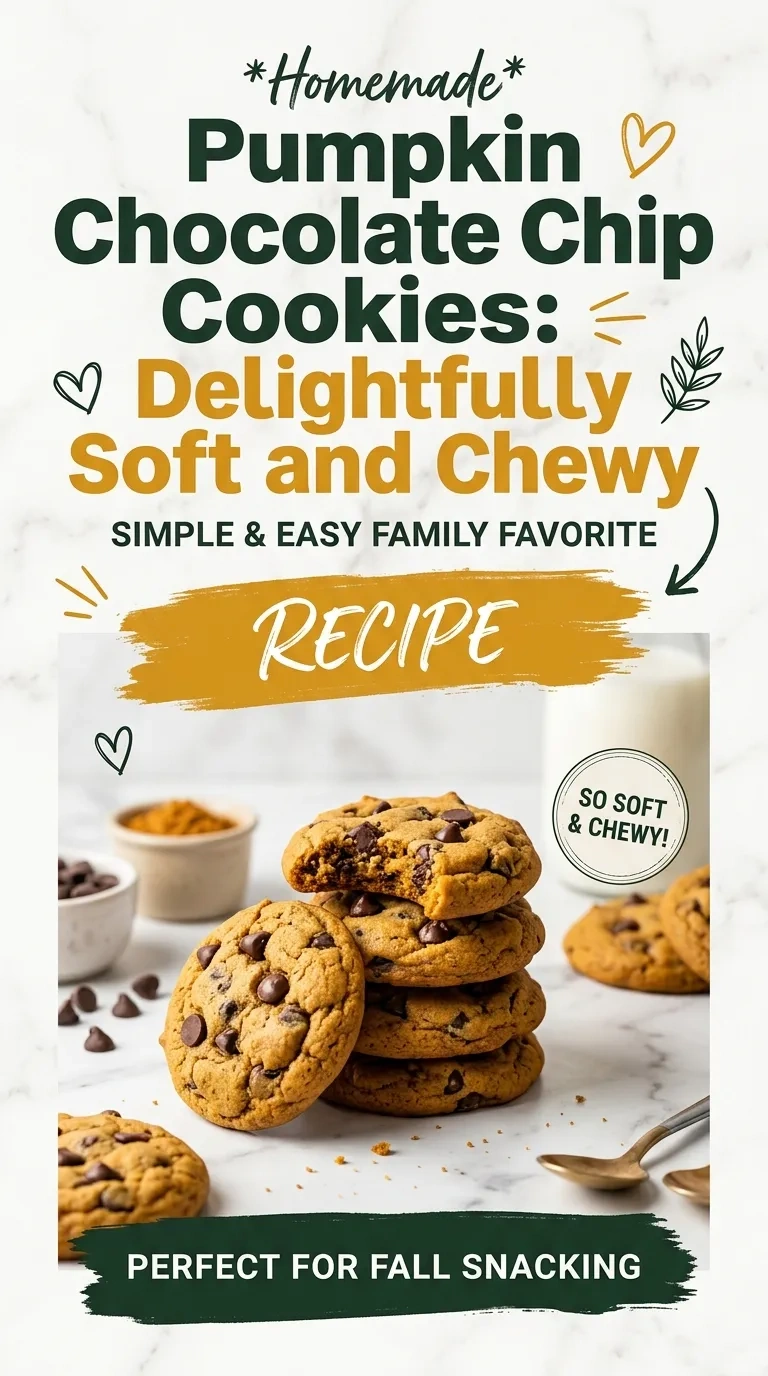 Pumpkin Chocolate Chip Cookies: Delightfully Soft and Chewy | Fall Baking Recipe recipe