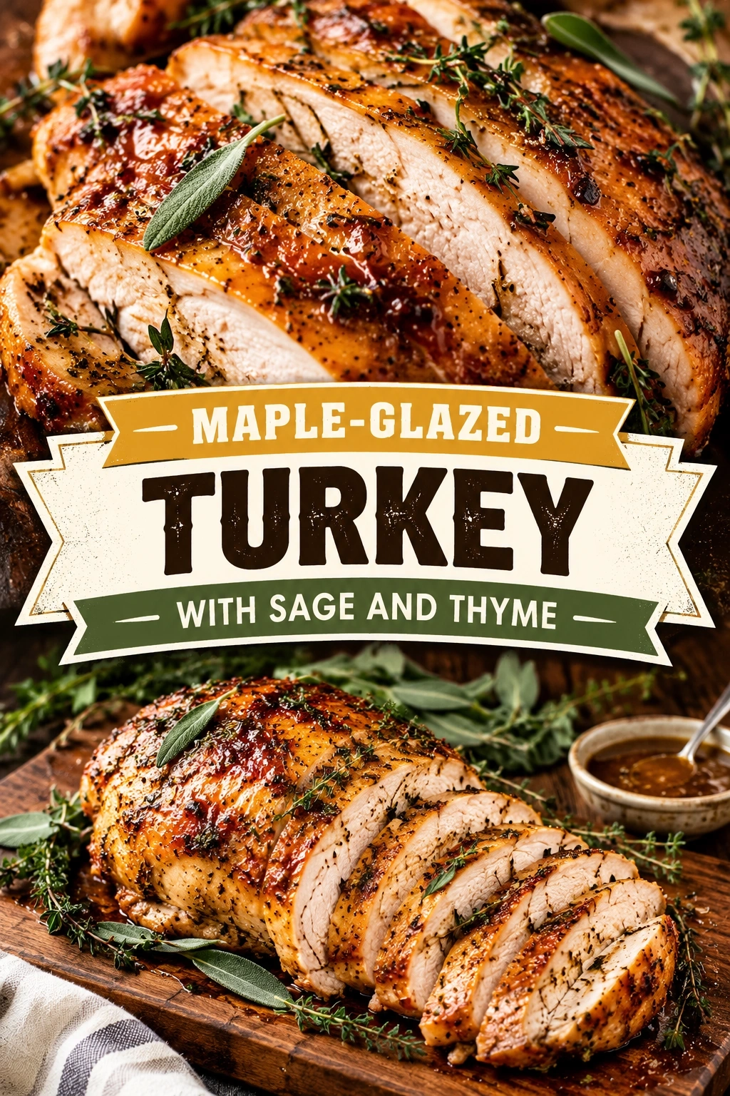 Maple-Glazed Turkey with Sage and Thyme | Easy Thanksgiving Turkey Recipe recipe