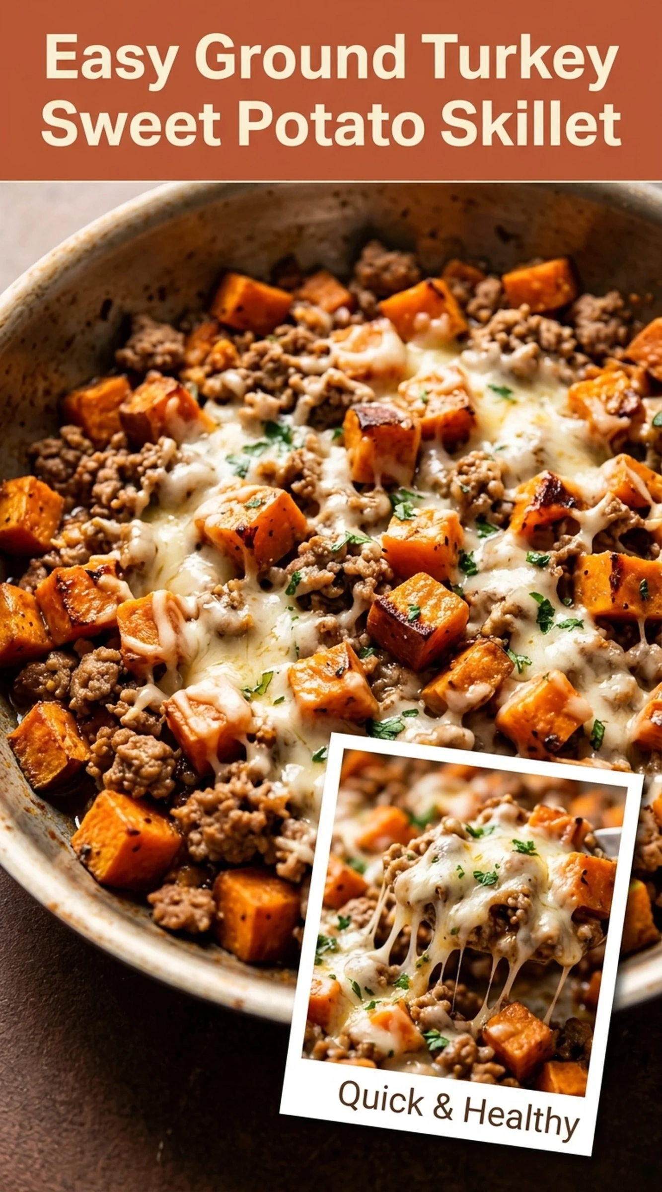 Easy Ground Turkey Sweet Potato Skillet Recipe | Healthy Weeknight Dinner Idea recipe