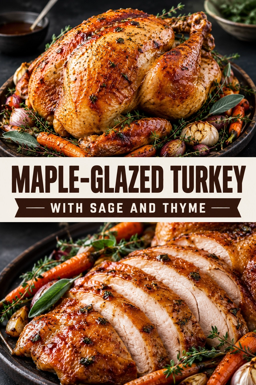 Maple-Glazed Turkey with Sage and Thyme | Easy Thanksgiving Turkey Recipe recipe
