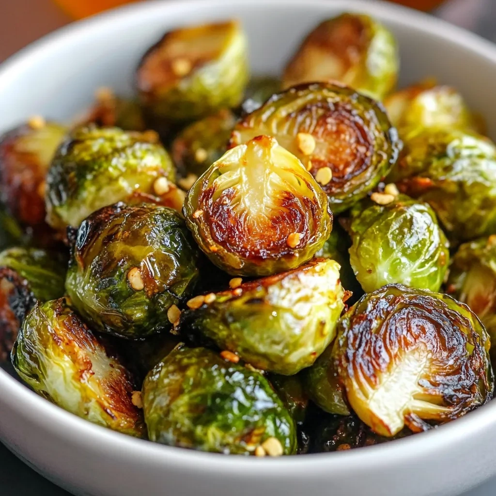 Delectable Honey Garlic Roasted Brussels Sprouts Recipe recipe