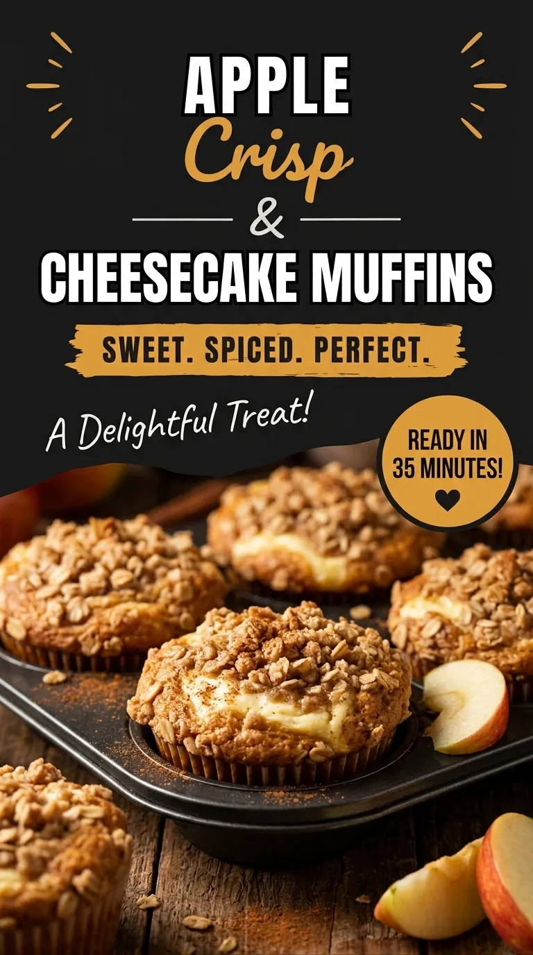 Apple Crisp Cheesecake Muffins: A Delightful Treat! | Easy Fall Dessert Recipe recipe