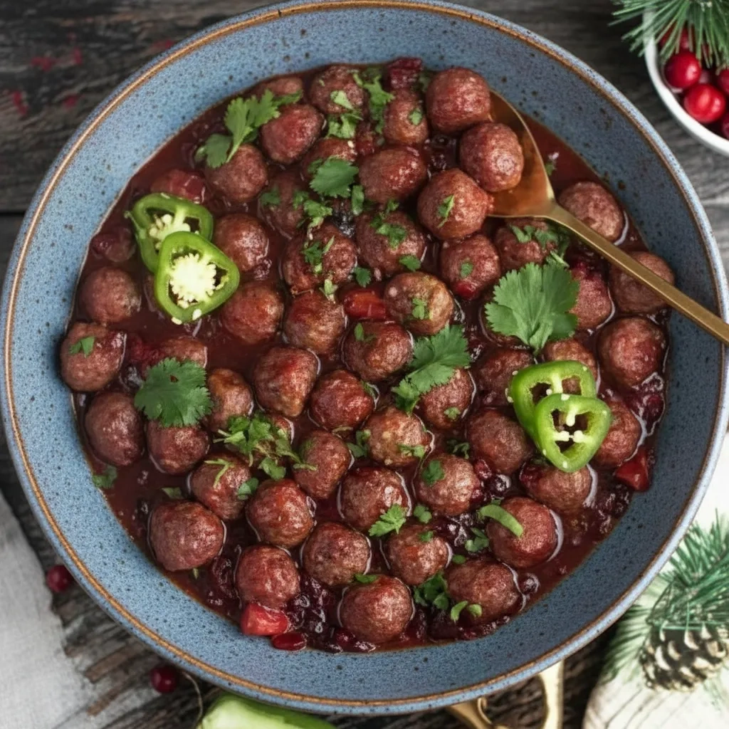Delicious Golden Fast Christmas Cranberry Meatballs Recipe recipe